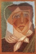 Juan Gris The fem wearing the scarf oil